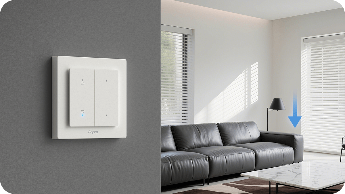 aqara shutter switch h2 eu kit , comutator inteligent jaluzele rulouri (zigbee thread)